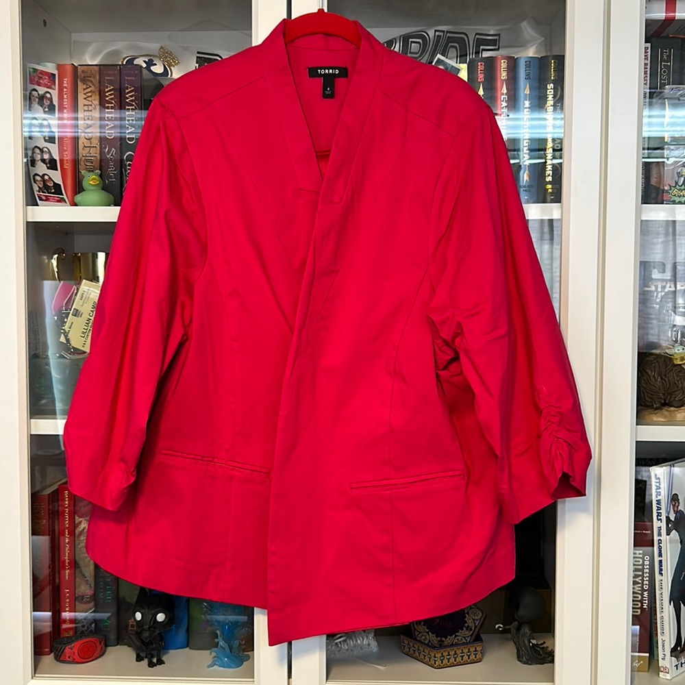 Torrid Size 4 bright pink blazer